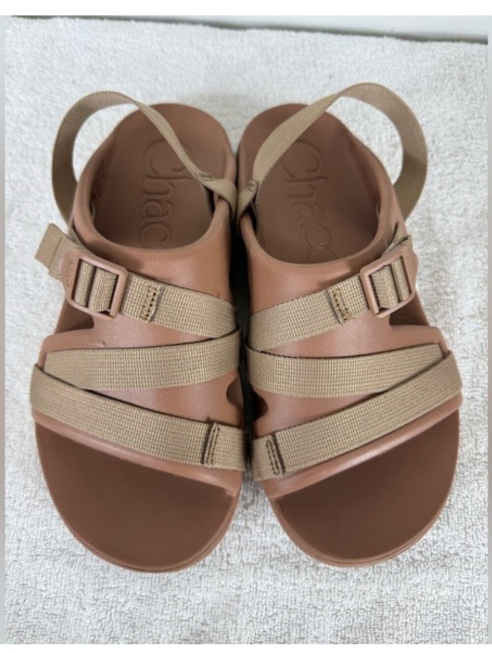 Chaco Brown Sandals with Tan Straps